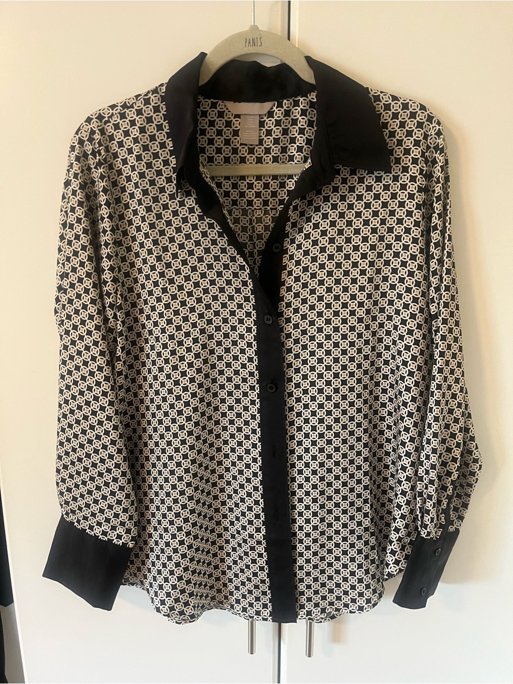 h&m satin button down
